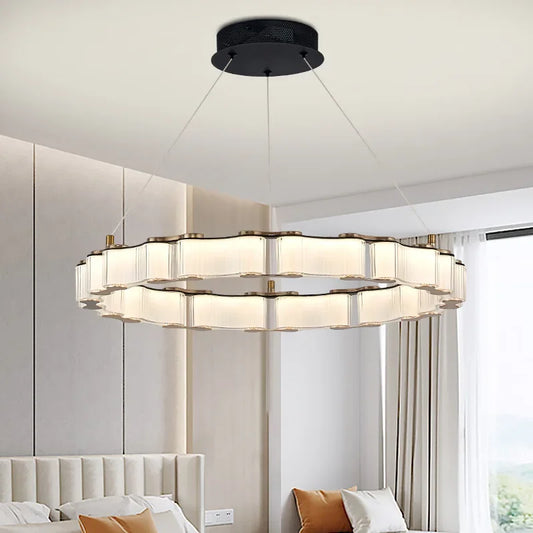 Decorbites™ LED-Kronleuchter: Modern, aus Acryl, runde Ringe Hängelampe für Esszimmer und Küche