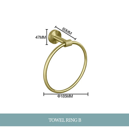 Decorbites™ Gold-Hardware-Set: Handtuchhalter, Toilettenpapierhalter, Bademantel-Haken, Becherhalter