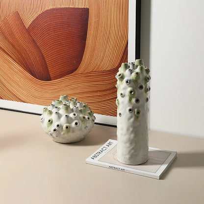 DecorBites™ Coral Ball Ceramic Ornaments: Coarse Pottery Artworks for Stylish Home Décor