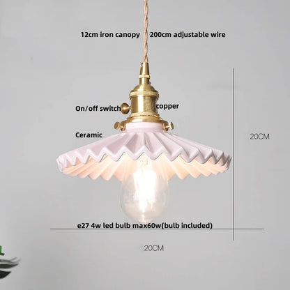 Decorbites™ Braune Holz LED-Hängeleuchte Keramik Nordisches Lichtarmatur