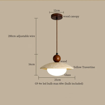 Decorbites™ LED Gelbe Travertin-Hängeleuchte für Vintage-Heimdekoration