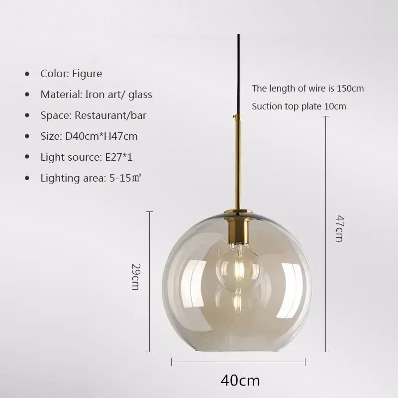 Decorbites™ Industrielles Glas-Hängeleuchte für Wohnzimmer Küchen-Kronleuchter