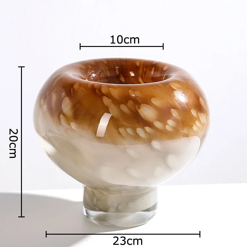 Decorbites™-Gradient-Farbenkreis-Glasvase für ästhetische Raumdekoration