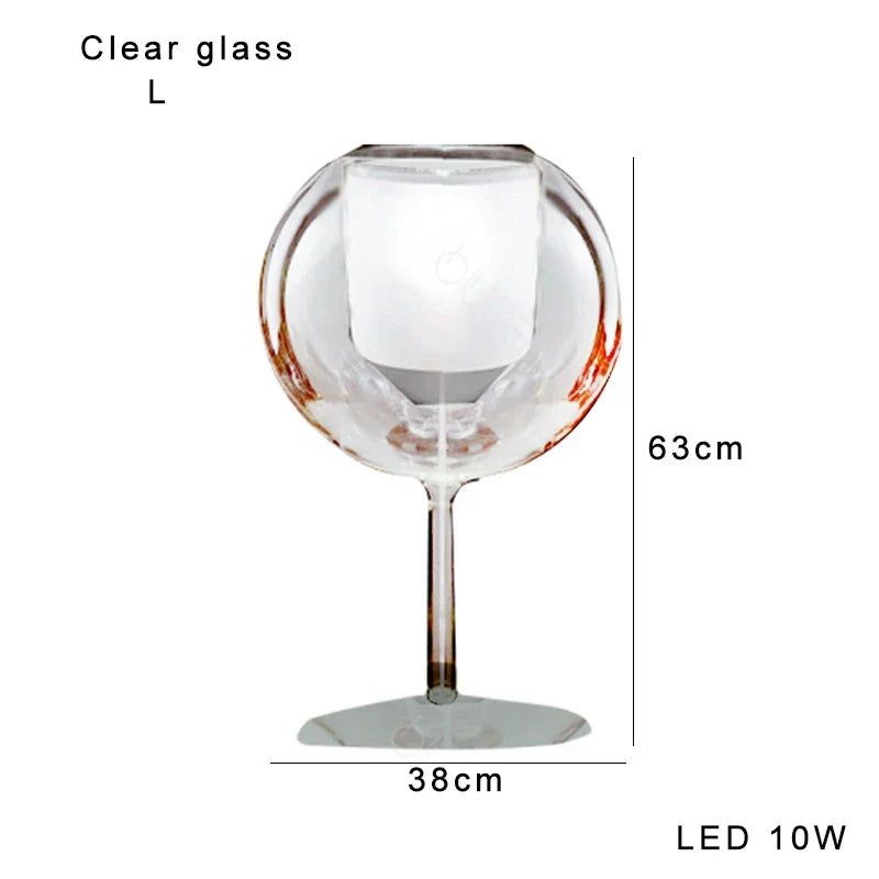 Gold Chrome Glass Table Lamp