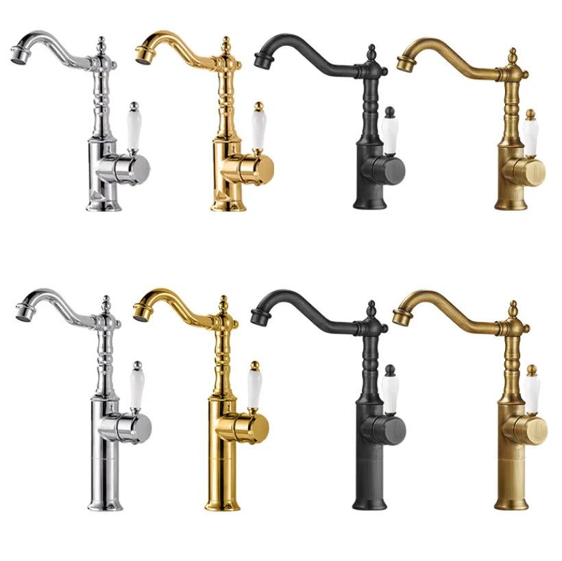 Decorbites™ Gold Luxus-Küchenarmatur für Haushaltsspüle, Heiß- und Kaltwassermischer