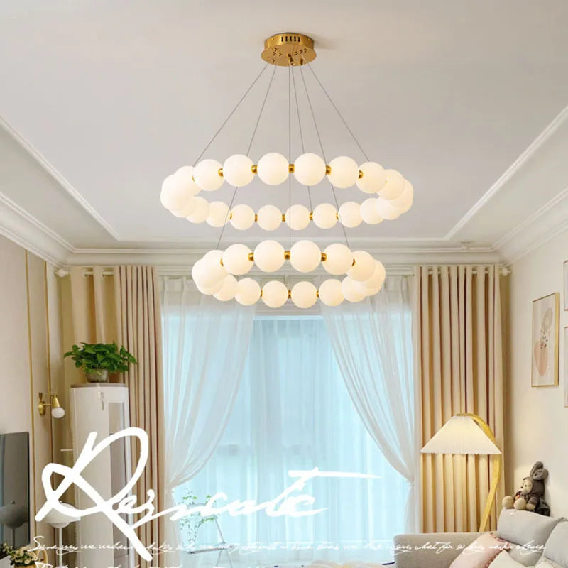 Gold Acrylic Ceiling Chandelier Dia102cm Bedroom