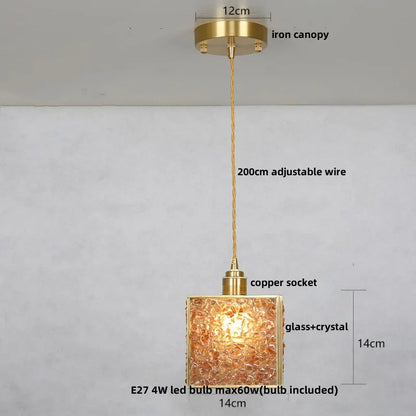 Decorbites™ Glas-Kristall-LED-Hängeleuchte – Verstellbare Luxusarmatur für Küche, Eingangsbereich, Badezimmer