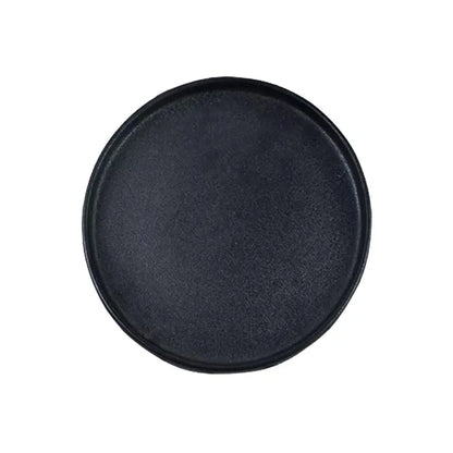 Decorbites™ Schwarzer Keramik-Essens-Teller Steak-Salat-Mittagsteller Tablett – Hotel-Restaurant-Tischgeschirr