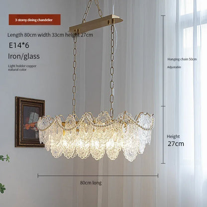 Decorbites™ Klar-Glas-LED-Kronleuchter: Moderner französischer Stil für Wohnzimmer, Schlafzimmer, Küche.