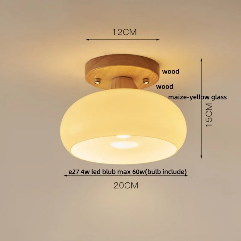 Decorbites™ Würfel Holz Kupfer LED Deckenleuchte Vintage Loft Deckenlampe