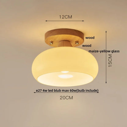 Decorbites™ Würfel Holz Kupfer LED Deckenleuchte Vintage Loft Deckenlampe