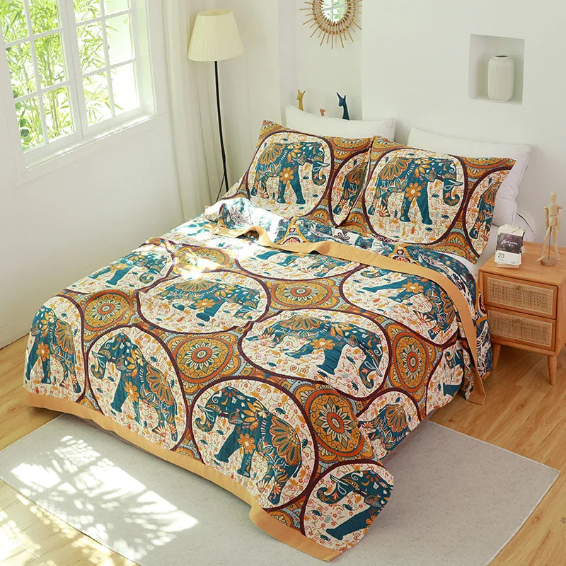 DecorBites™ Cotton Sofa Chair Cover Throw Blanket - Boho Nordic Style Bedspread