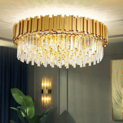 Decorbites™ Kristall-Gold-Hängeleuchte LED Deckenleuchte für Wohnzimmer Schlafzimmer Kücheninsel