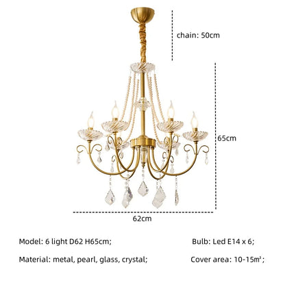 Decorbites™ Kristall-LED-Kronleuchter Wohnzimmer Luxusbeleuchtung E14 Hänge-Lampen