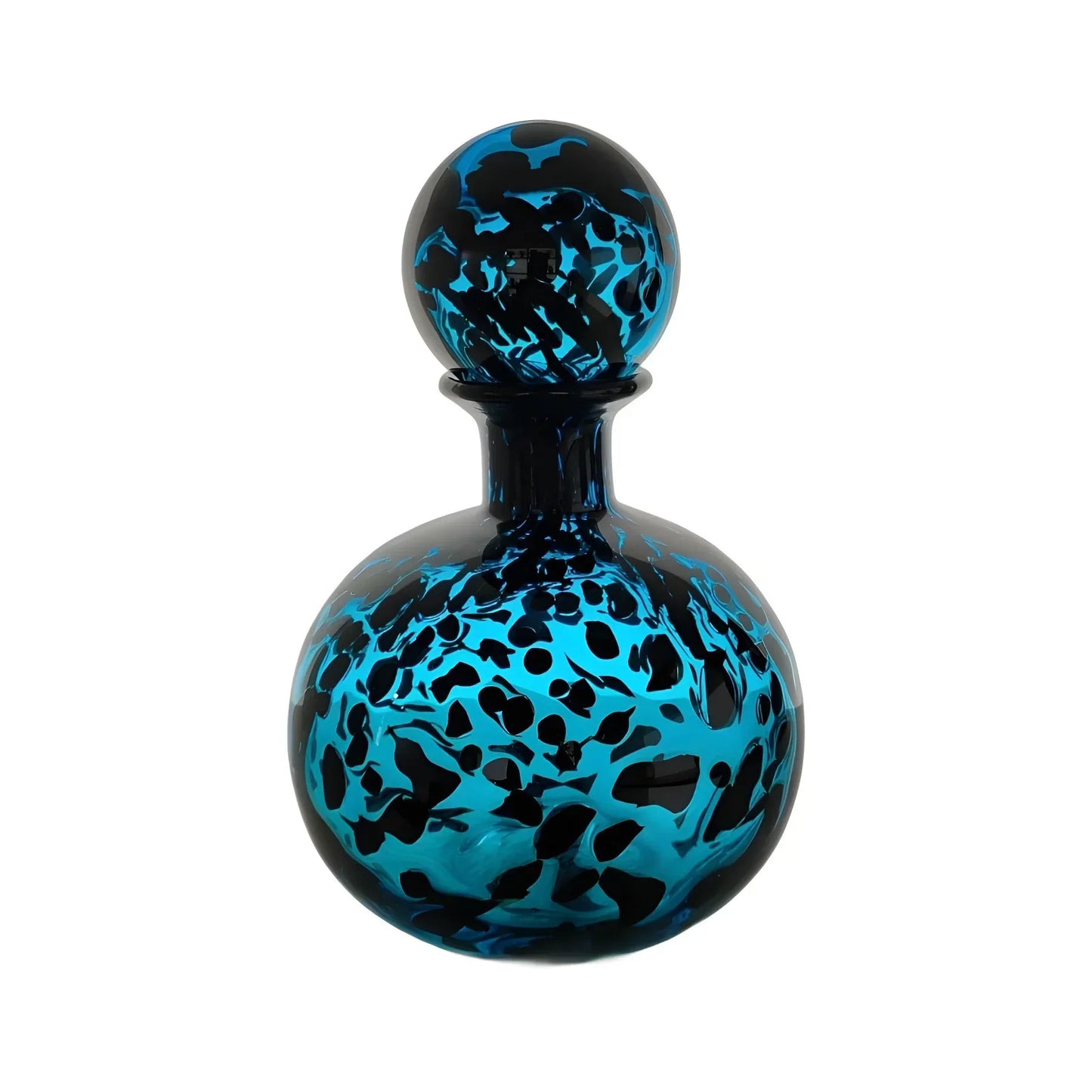 Decorbites™ Leopardmuster-Glasvase mit Deckel, farbenfrohe Terrarien-Heimdekoration