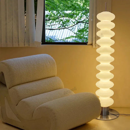 Decorbites™ Kürbisglas Stehlampe: Nordisches Design LED Nachttischlampe für Schlafzimmer und Wohnzimmer