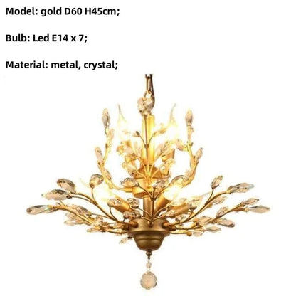 Decorbites™ Kristallbaum-Lüster Deckenleuchte für das Schlafzimmer mit LED E14 Glühbirnen