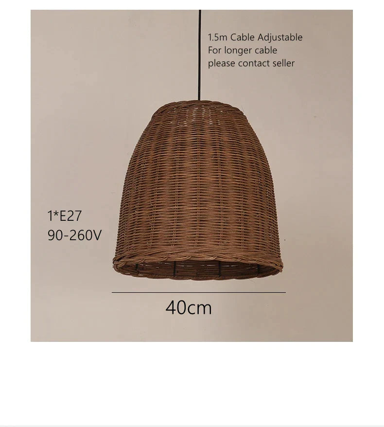 Decorbites™ Handgefertigte Rattan-Küstenresort-Hängeleuchte - Wabi-Sabi-Lebensstil