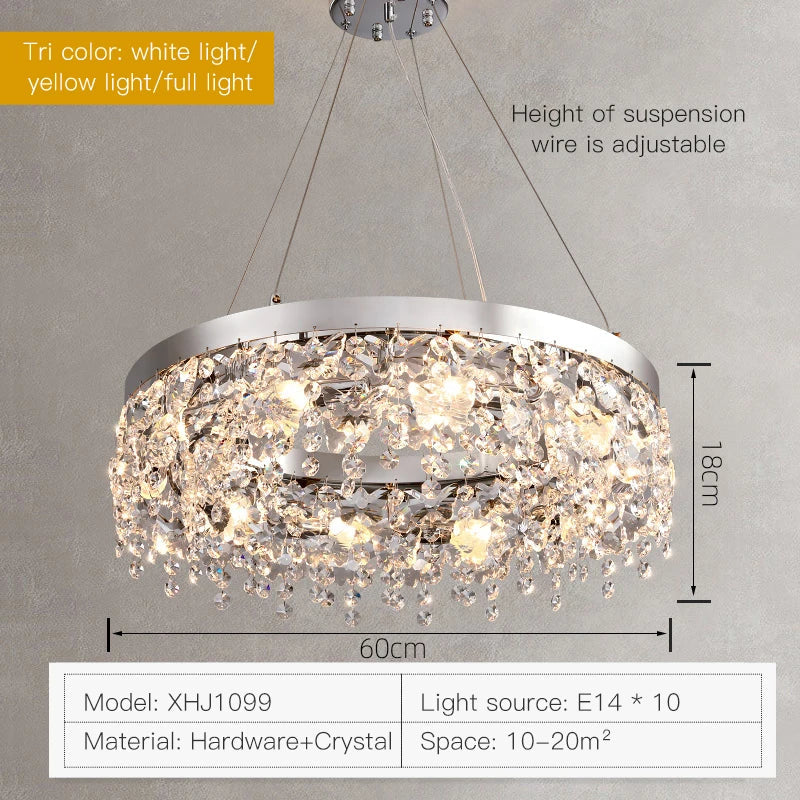 Decorbites™ Kristall-Leuchter: Moderne nordische LED-Wohnzimmerlampe