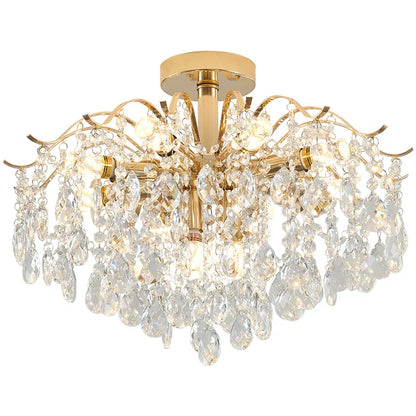 Decorbites™ Elegante Kristall-Kronleuchter für Wohnzimmer, Esszimmer, Schlafzimmer, Villenhalle
