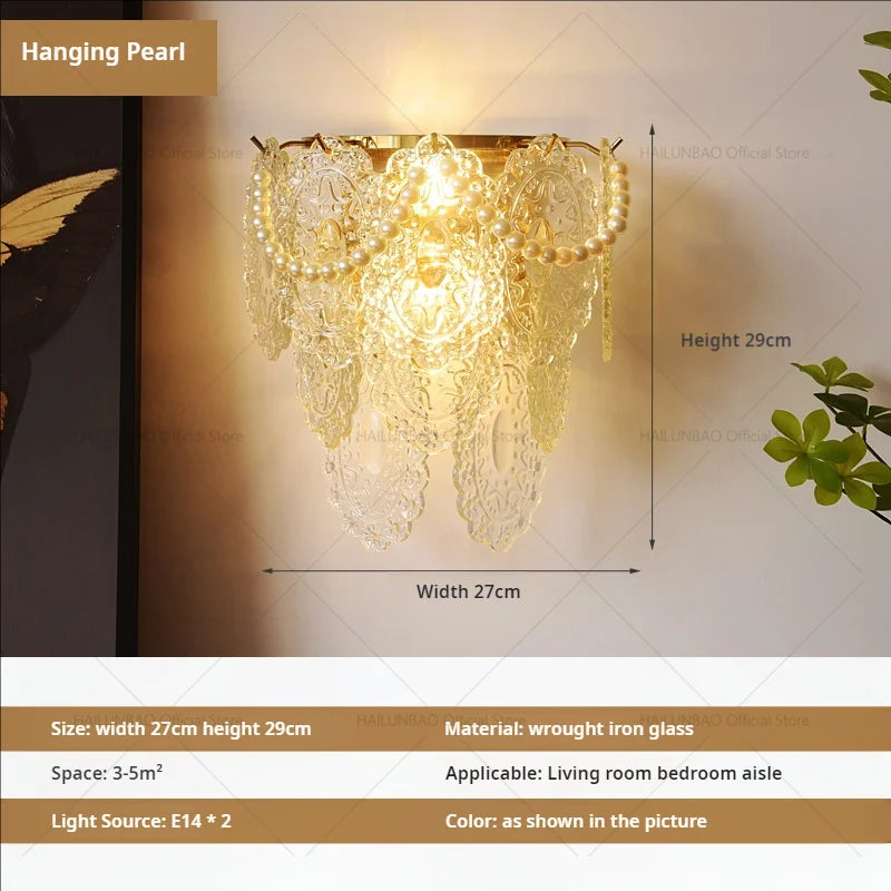 Crystal Glass Wall Lamp