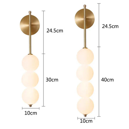 DecorBites™ Glass Ball LED Wall Sconce for Modern Living and Dining Room Decor
