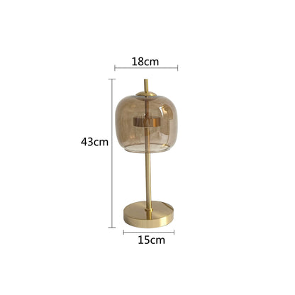 DecorBites™ Gold Glass LED Desk Lamp for Modern Luxury Home Decor
