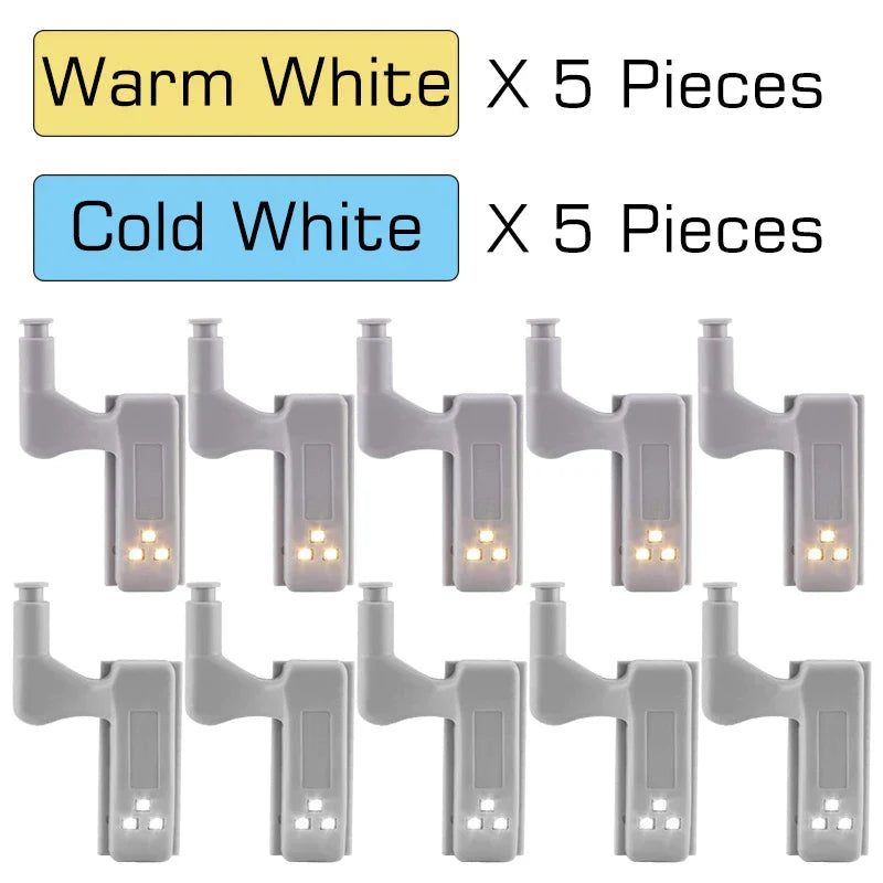 DecorBites™ LED Cabinet Lights 10 Pack Internal Sensor Light for Closet Bedroom Night Lamp