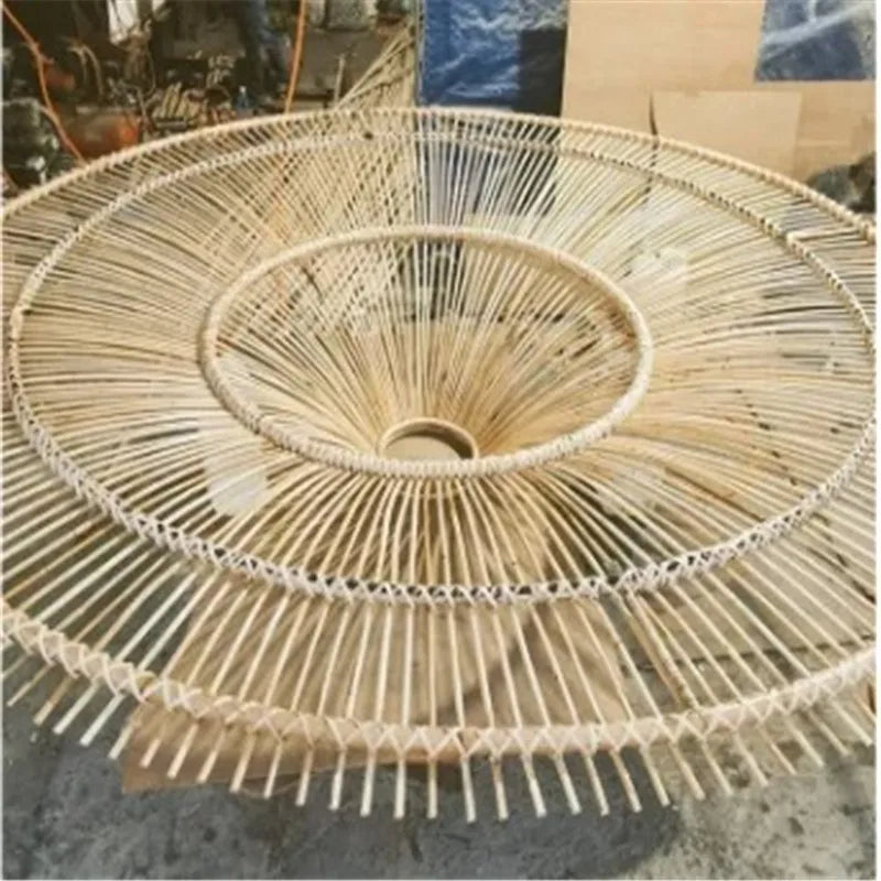 Decorbites™ Handgefertigte Rattan-Hängeleuchte für Esszimmer, Wohnzimmer, Schlafzimmer, Hotel