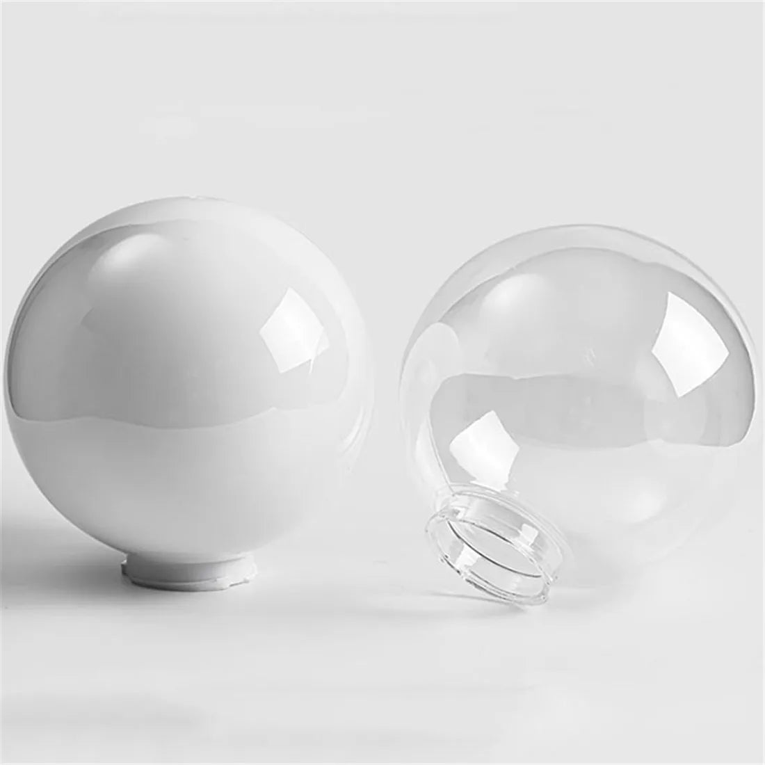 DecorBites™ Acrylic Round Globe Lamp Shade for Outdoor Post Pillar Lawn Lighting