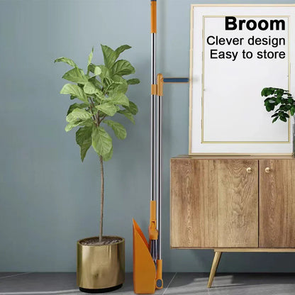 Decorbites™ Haushaltsbesen-Sammelset: Klappbare Kehrschaufel, Besen & Schaufel, Wischmopp, Haartierhafter