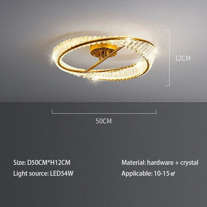Decorbites™ Kristallringe LED Deckenleuchte dimmbar Goldglanz für die Heimdekoration