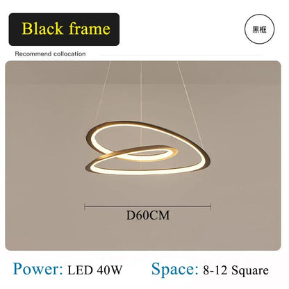 Decorbites™ Kepler Rund LED Kronleuchter für Wohnzimmerdekoration Weißer Pendellampenschirm