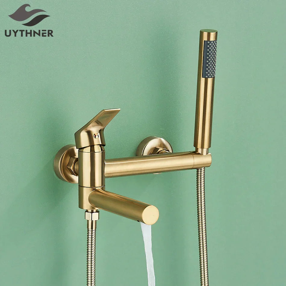 Decorbites™ Messing-Wandmontiertes Badewannen-Duschmischbatterie-Set für das Badezimmer