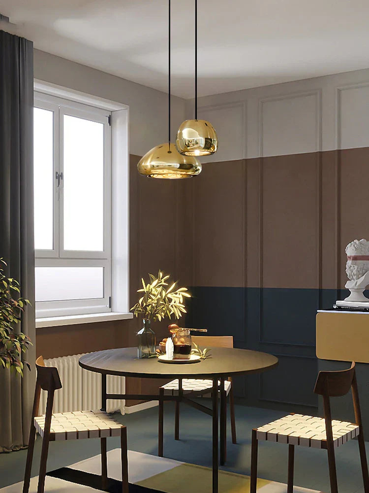 Decorbites™ Glas Gold Deckenleuchte Anhängerlampen LED Esszimmer Bar Küchenbeleuchtung Mode Leuchter