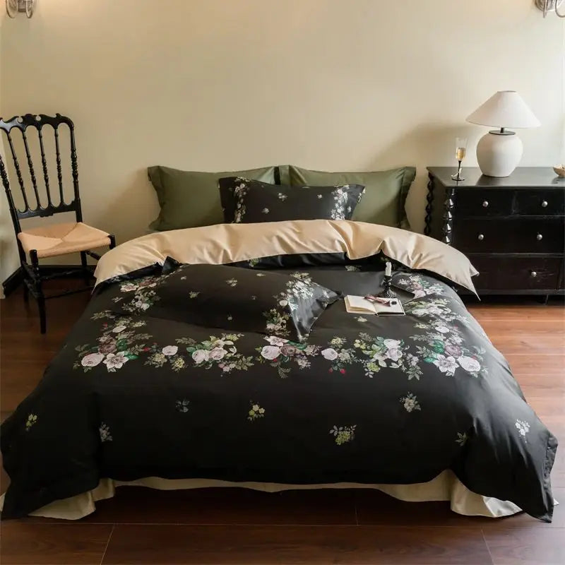 Decorbites™ American Pastoral 1000TC Ägyptische Baumwolle Blumenbettwäsche-Set
