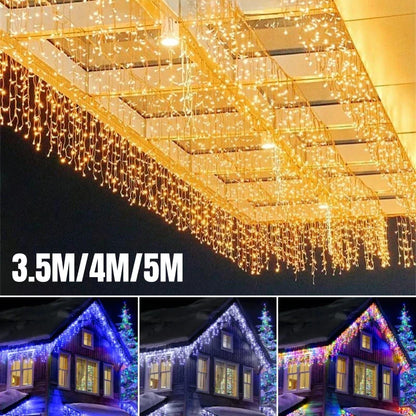 Decorbites™ Eiszapfen-LED-Lichterkette: Festliche Außendekoration für Weihnachten, Party, Patio und Garten