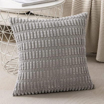 Decorbites™ Kordstoff gestreiftes Kissenbezug 18x18 Zoll Luxus Polsterhülle für das Wohnzimmer