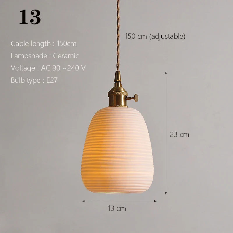 Scandinavian Ceramic Pendant Light
