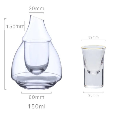 Decorbites™ Glas-Wein-Krug Transparenter Sake-Eis-Krug Dekanter Whiskey-Spender