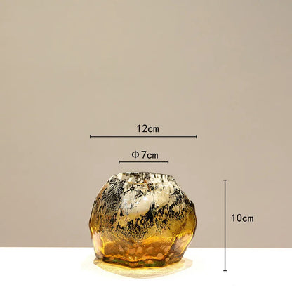 Decorbites™ Verlaufsfarben Schwarze Glas Vase Terrarium Topf Schale Desktop-Organisation Blüten Töpfe