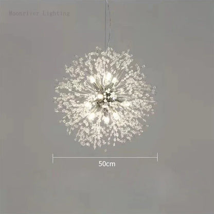 Decorbites™ Löwenzahn-Kristall-Leuchter: Moderner nordischer Stil LED-Hängeleuchte für das Wohnzimmer