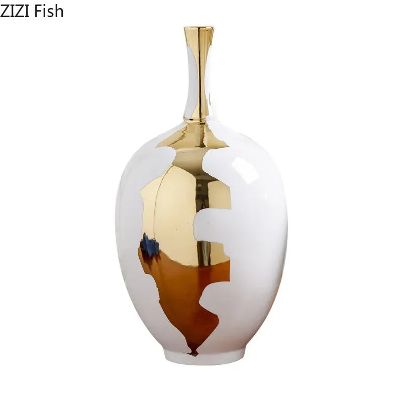 Gold Modern Ceramic Vase