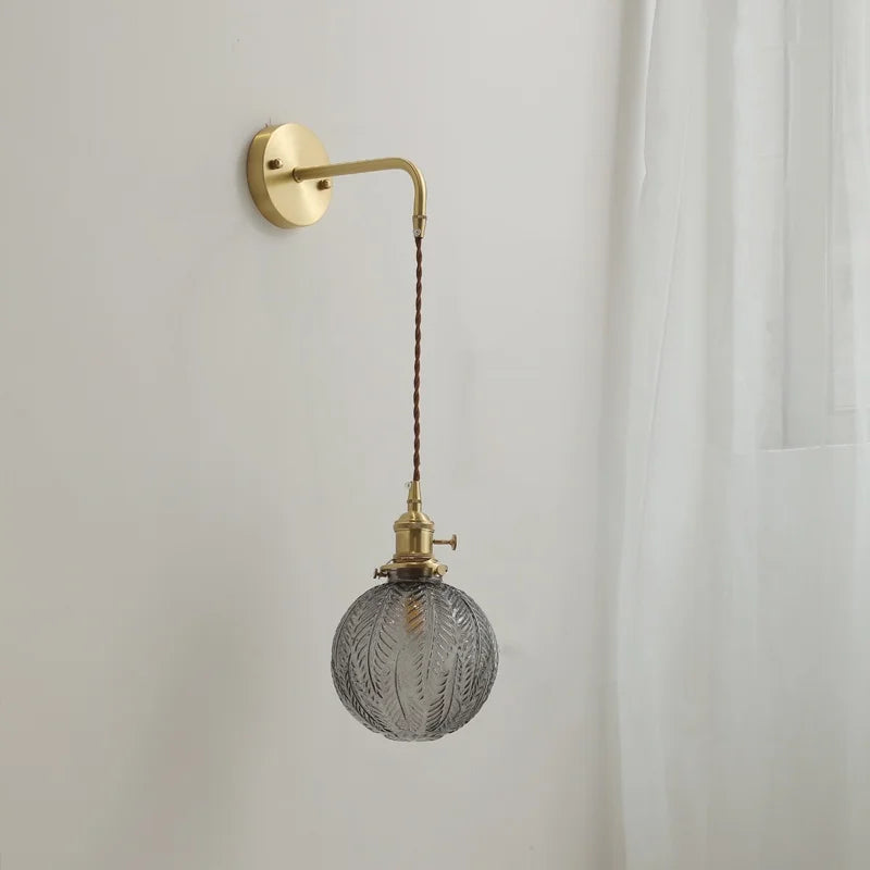 Decorbites™ Graue Glas LED Wandleuchte für Heimdekoration, Schlafzimmer, Wohnzimmer – Nordisches Design