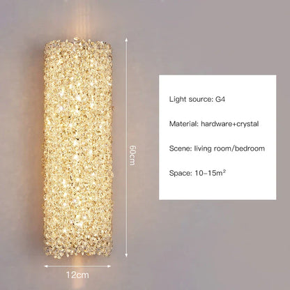 DecorBites™ Crystal Wall Lights Sconce for Bedroom Foyer Bedside Aisle.