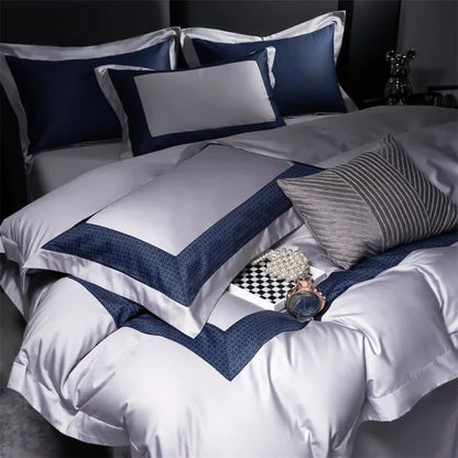Decorbites™ Ägyptische Baumwolle Luxus-Bettwäsche-Set, 1000TC, Bettbezug für Queen- oder King-Größe, weiche seidenartige Laken