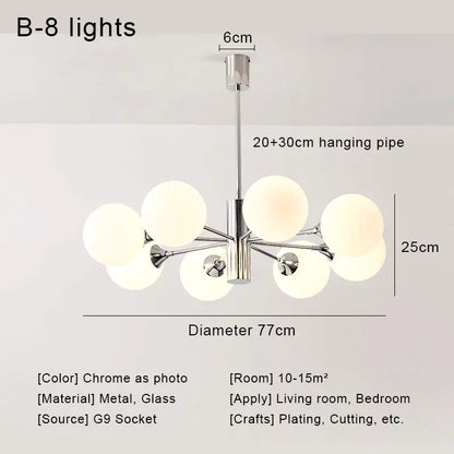 Decorbites™ Glas-Kugeln-LED-Deckenleuchter für modernes Wohnzimmer und Schlafzimmer