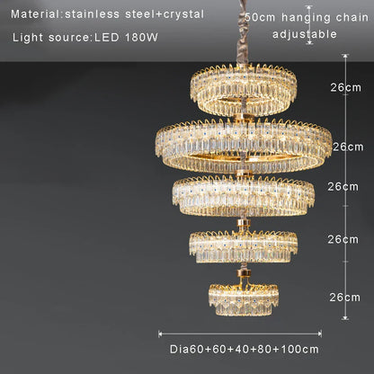 Decorbites™ Kristall-Deckenleuchter, nordisches Luxus-Doppel-Lampenleuchter für Esstisch