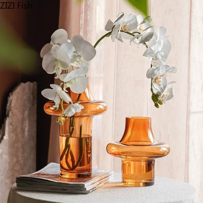 Decorbites™ Bernsteinglas-Vase Hydroponik-Blumentöpfe Raumdekoration Blumenarrangement Florale Vasen