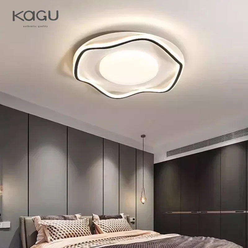 White Minimalist Ceiling Light 50cm Dimmable